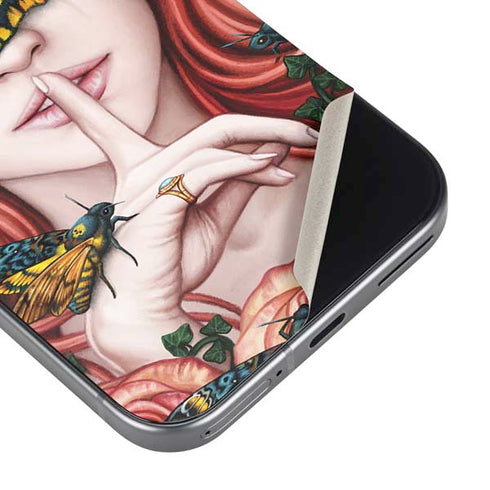 Gothic Woman and Death Moth Butterflies by Sarah Richter Google Pixel 9 Skin